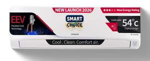 Hitachi Smart Choice 1 Ton 3 Star, New Star rated, Inverter Split AC