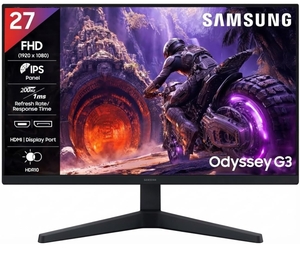 Samsung 27" (68.4cm) Odyssey G3 IPS Gaming Monitor|FHD 1920 X 1080| IPS Panel | 200Hz | 1ms | HDR10 | FreeSync Premium|Ports-DP,HDMI,Headphone|16.7 Million Colors|

