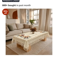 Cotton Net Embroidered Center & Dining Table Cover for 4 Seater | Rectangular 40X60 Inch | Lightweight & Washable Table Cloth | Pack of 1 (Cream)

