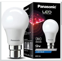 Panasonic 9 Watt Motion Sensor Led B22D Bulb for Home with 3 Mtr Radius Sensor Area, Auto Off After 15 Sec, 1 Yr Warranty