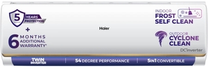 Haier 2026 Model 1.4 Ton 3 Star Split Twin Inverter AC on Flipkart