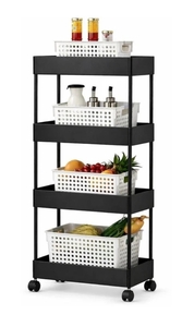 Cantus 4 Compartments High Quality Plastic Portable Storage Trolly 
