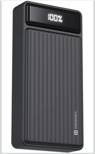 Portronics Luxcell B 20K Advanced 20000 mAh Power Bank with 22.5W Max Output, LED Battery Display, 22.5w Mach USB-A, 20w Type C PD Output, Type C Input, Wake Up Button, Black