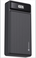 Portronics Luxcell B 20K Advanced 20000 mAh Power Bank with 22.5W Max Output, LED Battery Display, 22.5w Mach USB-A, 20w Type C PD Output, Type C Input, Wake Up Button, Black
