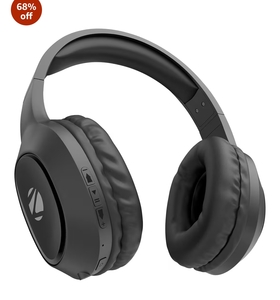 ZEBRONICS Thunder Neo (2026 Upgrade) Wireless Headphone, BT v6.0, True 50hrs Playback, 40mm Driver, ENC, Rapid Charge, Gaming Mode, Dual Pairing, 3 EQ Modes, AUX, Voice Assistant (Black)