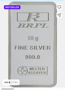 Bangalore Refinery SB-999-50G S 999 50 g Silver Bar

