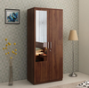 Spacewood Carnival Wardrobe | 3 Year Warranty | Almirah, Cupboard, Almari, 2 Door Wardrobe with Mirror, 1 Hanging Space|Engineered Wood| Sheesham