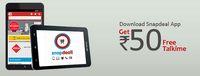 [Frrecharge] Donwload Snapdeal app and get Rs 50 talktime