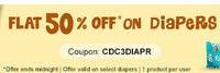 Flat 50% Off on Diapers