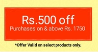 Rs. 500 Off on Purchases of Rs. 1750 and Above