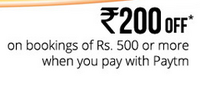 Flat 200 off on 500 bus bookings at travelyaari & paytm on 14 Nov only..