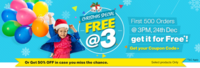 FirstCry: Free First 500 Orders @ 3PM on 24th December