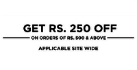 Get Rs.250 off on purchase of Rs.500
