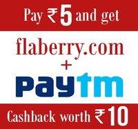 Paytm 5 ka 10 on flaberry.com