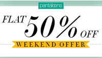 Flat 50% Off on Pantaloons (live at 01:00 pm today)