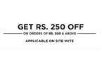 Get Rs.250 off on minimum purchase of Rs.500 on all products 