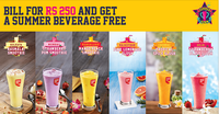 Get a summer slam free at cafe coffee Day on the bill of 250+ 15% cashback when you pay with mobikwik wallet.