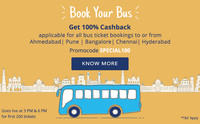 Get 100% (up to Rs 500) Cashback on Bus ticket bookings from Paytm