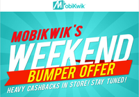 [Live] Mobikwik - weekend CashBack Bumper offer [4&5 July] :: Flat Rs.100 Cashback on Rs.500 ( at selected merchants)
