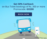 Get 50% CashBack On Bus Ticket Bookings Of RS.300 Or More 