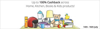 [Upcoming] Paytm Exclusive Sale Upto 100% cashback across Home, Kitchen,Books and Kids Products 