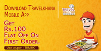 Download TravelKhana  Mobile App and Get 100 Rs Off on your first order... and Also get a chance to Win an iPad