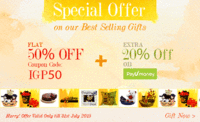 Indiangiftsportal : Upto 50% Off + Extra 20% Cashback through Payumoney