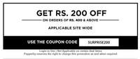 Get Rs 200 off on order of Rs 400 or above from Pepperfry  (Account Specific Code)
