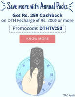 250 CB On rs 2000 DTH recharge 