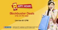 amazon- App Blockbuster deals fom 9 AM to 12 PM + addiotional 5% cash back on HDFC 