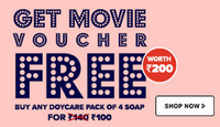 Purplle : Get a Movie Vourcher worth Rs.200 free on buying Doy Care Aloe Vera Soap (125 g) (Pack of 4) for Rs.100 ( MRP Rs.140) 