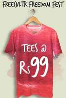 Freecultr: Freedom Sale Tshirts @99 CODE: FFF9