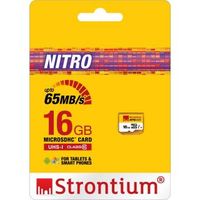 Strontium Nitro 16GB Memory Card - MICROSDHC UHS-1 CLASS-10 433X 65MB/s  @ Rs.259