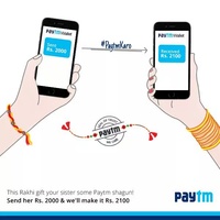 Paytm: Gift 2000 and we'll make it 2100 for your sister