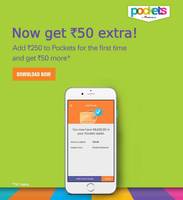 ICICI Pockets - Add 250 to Pockets & Get 50 Extra ( New User)