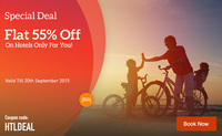 Flat 55% Off On Hotels @ MakeMyTrip