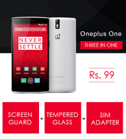 3-In-1 - One Plus One - Screen Guard | Tempered Glass | Sim Adapter Rs 99 + 25 shipping