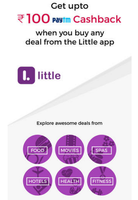 FLAT 50% Cashback @ Little App by paytm
