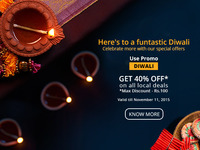 Groupon : Get Flat 40% off on all local Deals || max disc of Rs.100