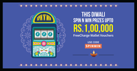 Recharge with Rs 50 on Freecharge & get free token (coupon code SPINWIN)