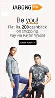 RS.200 CashBack On Jabong Using PayTm Offer ,OLA Offer ,OYO Offer