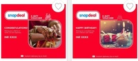 Snapdeal :- Flat 5% off on Snapdeal Birthday & Wedding EGV