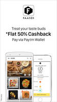 Get 50% cashback On Paying Through Paytm || Faasos