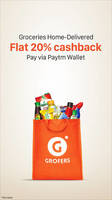 Get 20% Cashback Pay Via Paytm Wallet On Grofers App
