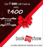Flat 20 % Instant Discount on Book My Show e-Gift Cards ( Valid till 10th Jan, 2016)