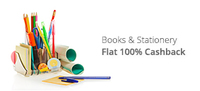 100 % on CASHBACK BOOKS & STATIONARY