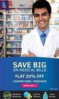 Get flat 20% off on medicines @1mg.com