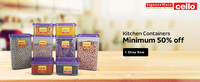 Minimum 50% off on Kitchen container signoraware,Cello
