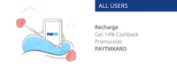 Get 14% CashBack On Mobile Recharge ,Postpaid Bill Payments ,DTH Recharge ,Electricity Transactions