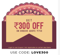 Pepperfry 300 Off on 750 (account specific)